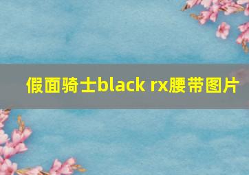 假面骑士black rx腰带图片